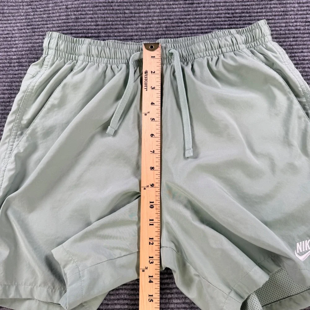 Nike Sportswear Woven‎ Flow Shorts Mens Medium Sage Green AR2382-386 Mesh Lined